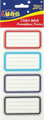 Luna Notebook Labels Colorful 20pcs