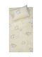 Viopros Evan Baby Sheets Set Cradle Cotton Yellow 80x100cm 2pcs
