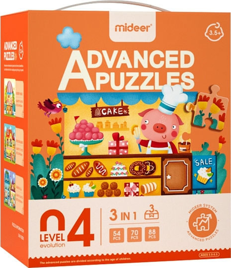 Puzzle pentru Copii Level 4 Εvolution pentru 4+ ani+ Ani 88buc MiDeer