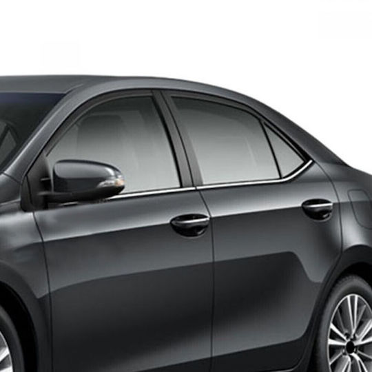 S-dizayn Toyota Corolla 4D 2014+ Trim Μαρκέ Παραθύρων Αυτοκόλλητα Χρωμίου 4τμχ 7514060/SD