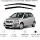 Heko Set of Windbreakers Front Car Dark Fime for Toyota Yaris 2pcs