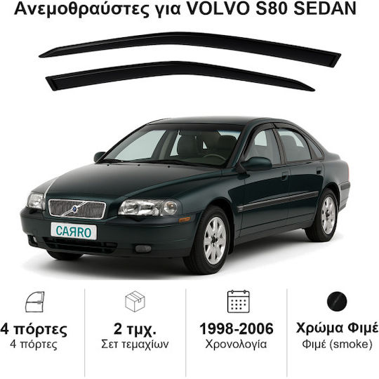 Heko Комплект Ветробрани Dark Fime за Volvo S80 2бр