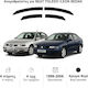 Heko Set of Windbreakers Front and Rear Car Dark Fime for Seat Toledo 4pcs