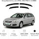 Heko Set of Windbreakers Front and Rear Car Dark Fime for Opel Vectra 4pcs