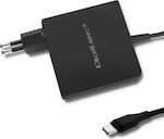 Qoltec USB-C Universal Φορτιστής Laptop 90W 20.3V 4.5A με Αντάπτορα Τροφοδοσίας