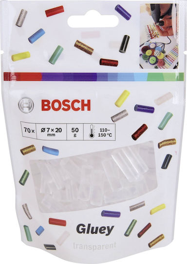 Bosch Ράβδοι Σιλικόνης 2608002004 Διάφανο 7mm 70τμχ