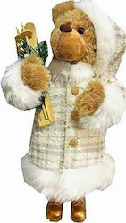 JK Home Decoration Christmas Plush Bear Figure Beige 46cm