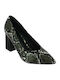 IQ Shoes Pointed Toe Black High Heels Animal Print 18.106.1A-19032 18.106.1A-19032 BLACK SNAKE