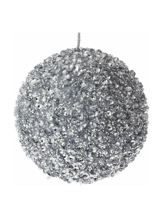 Silver Plastic Ball 8cm