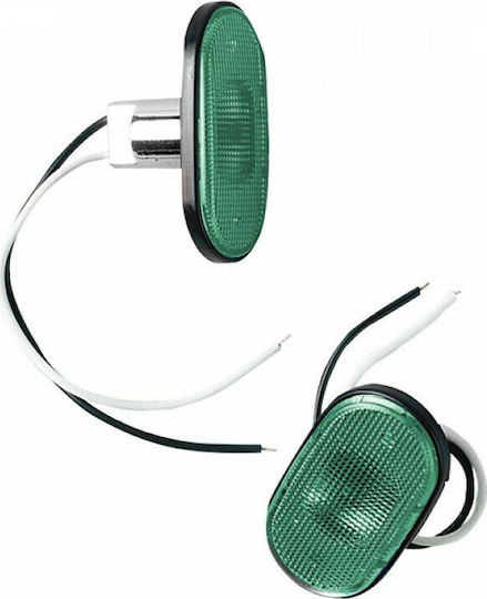 Lampa Φλας Led 12V Universal Πλαϊνά Πράσινα 2τμχ
