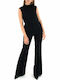 MY T Women's Sleeveless One-piece Suit Black