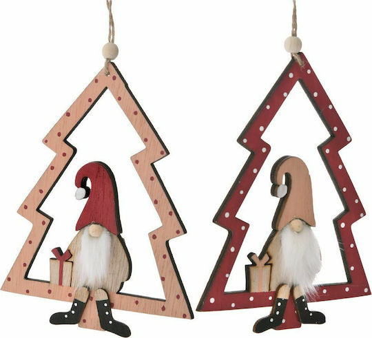 Dekorativer Weihnachtsmann aus Holz 23x12cm (Μverschiedene Designs/Farben)