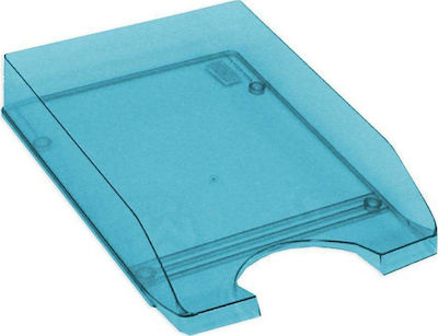 Metron Transparent Filing Tray Plastic Fluo 800 Blue 35x26x6.5cm