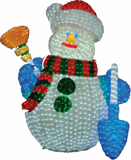 Lianos Illuminated Christmas Plastic Figure SNowman Length 200cm