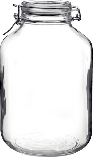 Bormioli Rocco Fido Set 6 Stück Lebensmittelgläser Allgemeine Verwendung mit Luftdichtem Deckel Glas Transparent 5000ml 6 Stück