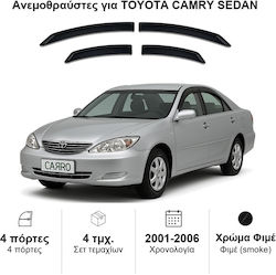 Heko Комплект Автомобилни Ветробрани Отпред И Отзад Тъмно Фиме За Тойота Камри 4 Бройки 29361