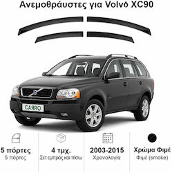Heko Set Car Windbreakers Front and Back Dark Fime for Volvo XC 90 4 Pieces 31230 Heko Set Car Windbreakers Front and Back Dark Fime for Volvo XC 90 4 Pieces 31230