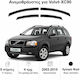 Heko Set of Windbreakers Front and Rear Car Dark Fime for Volvo XC 90 4pcs
