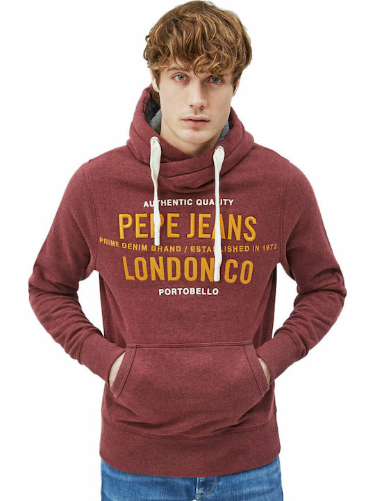 Pepe Jeans Neville Sweatshirt With Hood Burgundy