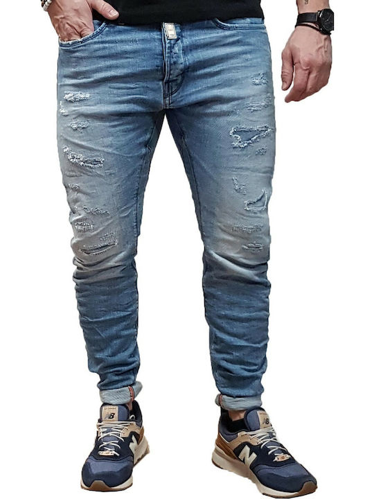 Cover Jeans Herren Jeanshose mit Skinny Passform Blau