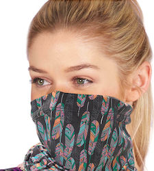 Eco Chic Snood Face Mask Black Feather 1τμχ