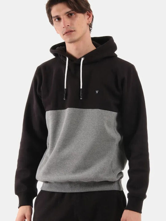 Sweatshirt Fleece with Hood Black