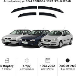 Heko Set Car Windbreakers Front And Back Dark Fime For Seat Cordoba 1999-2002 4 Pieces 28219