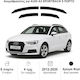 Heko Set of Windbreakers Front and Rear Car Dark Fime for Audi A3 4pcs