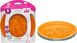 Nip Baby Food Plate Σετ 4 παιδικά πιατάκια made of Plastic Multicolour 4pcs