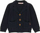 Boboli Boys Knitted Cardigan Πλεκτή Ζακέτα with Buttons Navy Blue