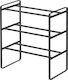 Frame Metallic Shoe Organizer with 3 Shelves Black 70x25x46cm YMZK