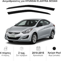 Heko Σετ Ανεμοθραύστες Μπροστινοί Σκούρο Φιμέ για Hyundai Elantra 2τμχ 17269