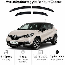 Heko Σετ Ανεμοθραύστες Μπροστινοί και Πίσω Σκούρο Φιμέ για Renault Captur 4τμχ 27186 Heko Σετ Ανεμοθραύστες Μπροστινοί και Πίσω Σκούρο Φιμέ για Renault Captur 4τμχ 27186