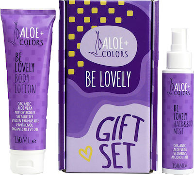 Aloe Colors Be Lovely Skin Care Set for Moisturizing with Body Mist & Body Cream