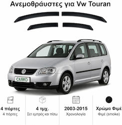 Heko Set Car Windbreakers Front And Back Dark Fime For Volkswagen Touran 4 Pieces 31143