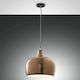 Fabas Luce Glossy Pendant Light Single-Light Bell for Socket E27 Bronze