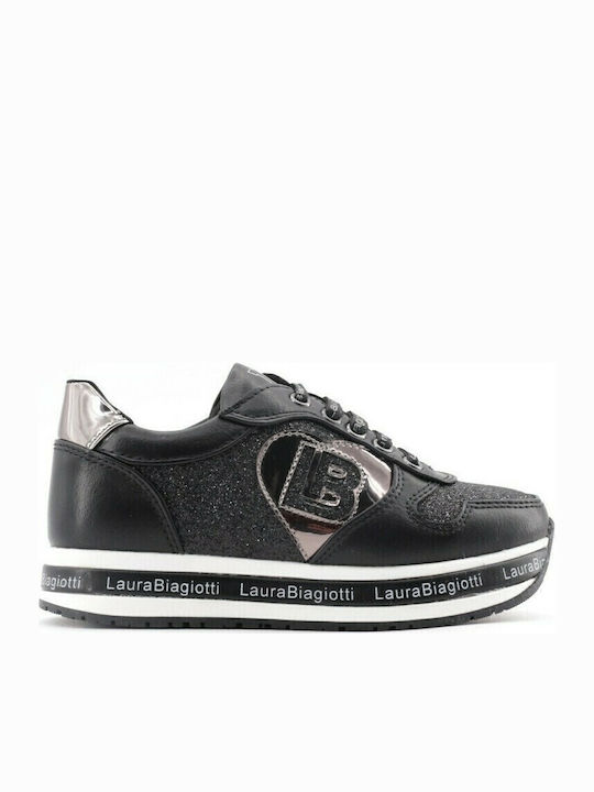 6644 Παιδικά Sneakers Ανατομικά Μαύρα