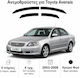 Heko Set of Windbreakers Front and Rear Car Dark Fime for Toyota Avensis 4pcs
