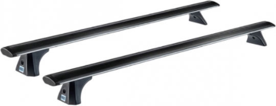 Cruz Μπάρες Οροφής Αλουμινίου Airo Dark T108 108εκ. Universal (Σετ χωρίς πόδια) Μαύρες