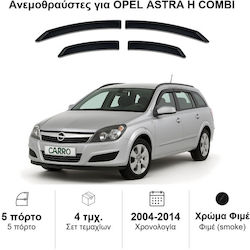 Heko Set Car Windbreakers Front and Back Dark Fime for Opel Astra H 5D 2004 Pieces Heko Set Car Windbreakers Front and Back Dark Fime for Opel Astra H 5D 2004 Pieces