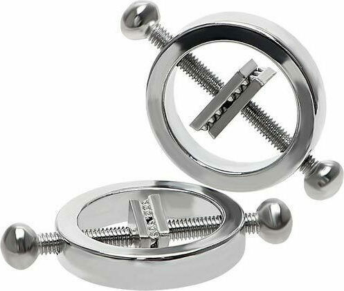 Set Cleme Pentru Sfârcuri Nipple Clamps Reglabile 2 Bucăți Cleme Pentru Sfârcuri Argintii 2 Bucăți