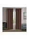 Import Hellas Curtain Blackout with Grommet Black Out Coffee 6045 140x270cm