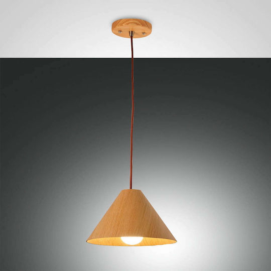Fabas Luce Esino Pendant Light Brown with Socket E27 25cm