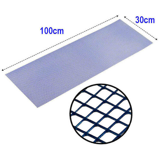 Auto Gs Car Decorative Grill 100cm x 30cm Blue Color