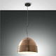 Fabas Luce Gavia Pendant Light Single-Light for Socket E27 Bronze