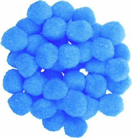 Mondi Light Blue Craft Pom Pom with Diameter 25mm Set of 50pcs