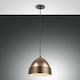 Fabas Luce Gavia Pendant Light Single-Light for Socket E27 Bronze