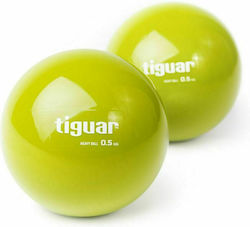Tiguar Heavyball 2x Balls Toning 11cm 0.5kg 2pcs in Green Color