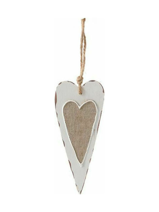 Iliadis Christmas Heart Ornament White 14x6cm