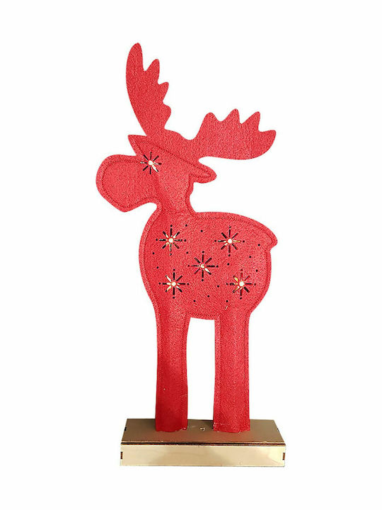 XMASfest Beleuchtet Weihnachtliche Holz Figur Rentier Höhe 47cm 2Stück